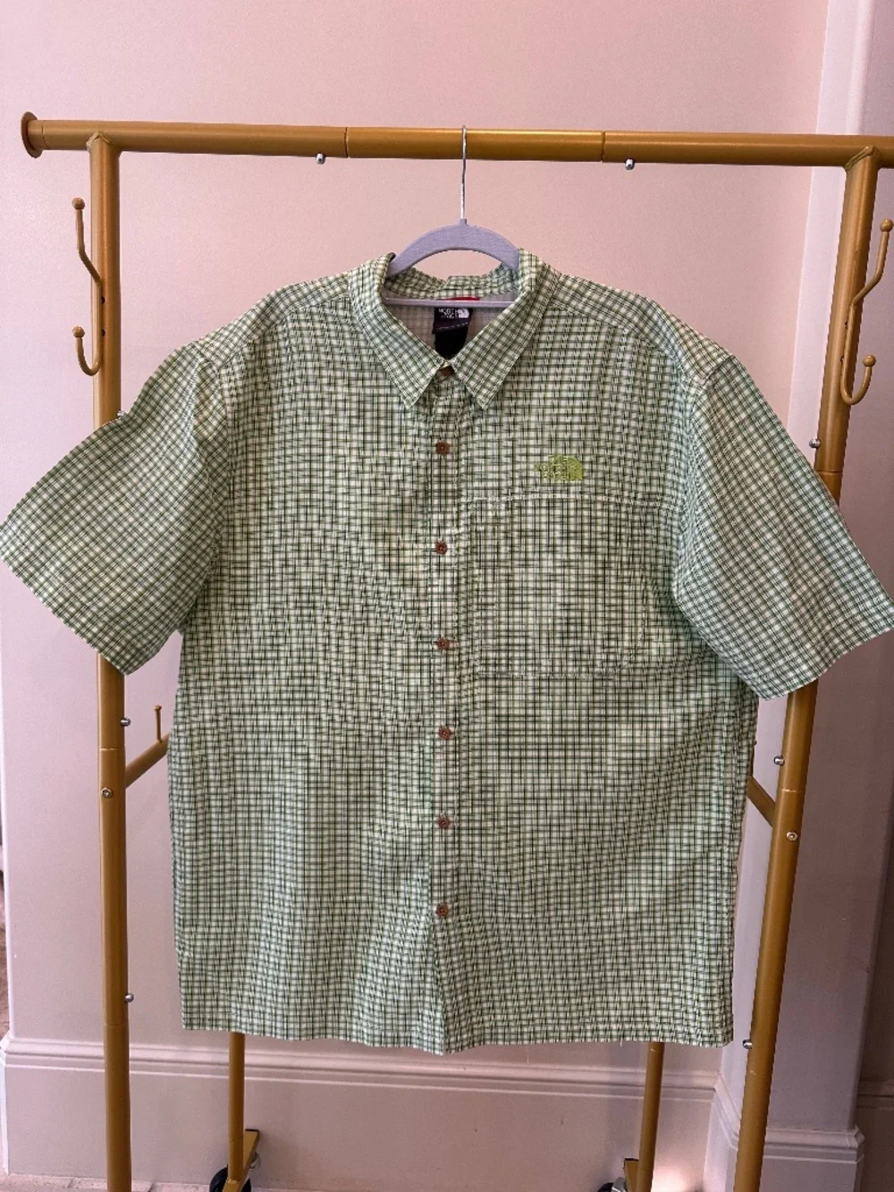 The North Face green plaid shirt - Men's XL
